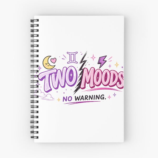Item preview, Two Moods. No Warning. Gemini Zodiac Design designed and sold by Funkystreet.