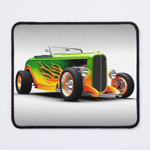 Item preview, Lime Green Flamed 1932 Ford Roadster Art designed and sold by rgagliardi2017.