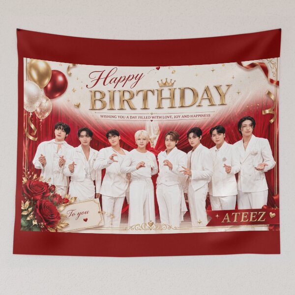 Item preview, Happy BIRTHDAY ATEEZ KPOP designed and sold by jaofnn.