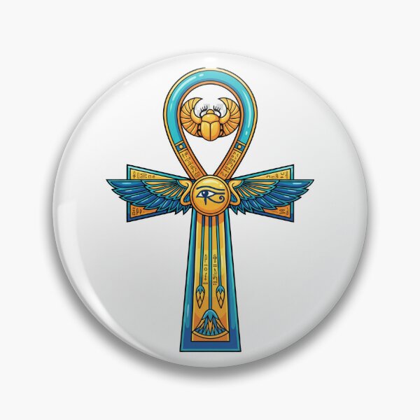 Item preview, Winged Ankh & Eye of Horus – Sacred Egyptian Protection Symbol designed and sold by GulfSignature.