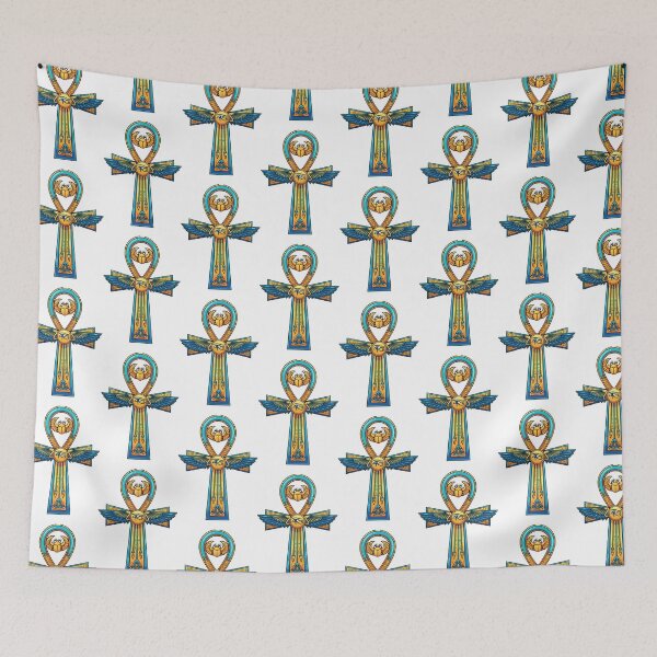 Item preview, Winged Ankh & Eye of Horus – Sacred Egyptian Protection Symbol designed and sold by GulfSignature.