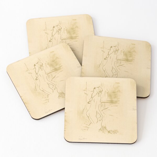 Item preview, Etude de Femme by Toulouse-Lautrec Vintage Intimate Line Art Study designed and sold by artofuniverse.