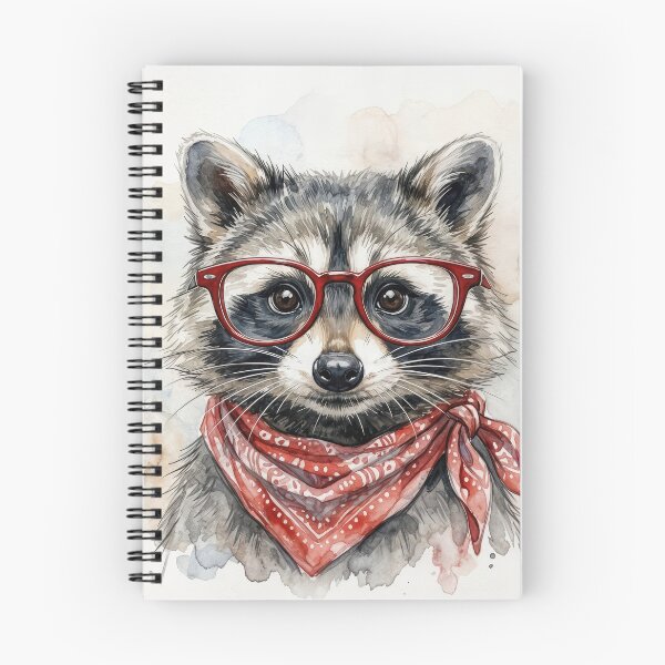 Item preview, Raccoon Wearing a Red Glasses and Bandana designed and sold by Maria Dryfhout.