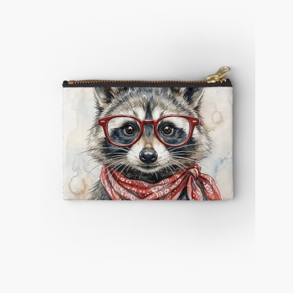 Item preview, Raccoon Wearing a Red Glasses and Bandana designed and sold by Maria Dryfhout.