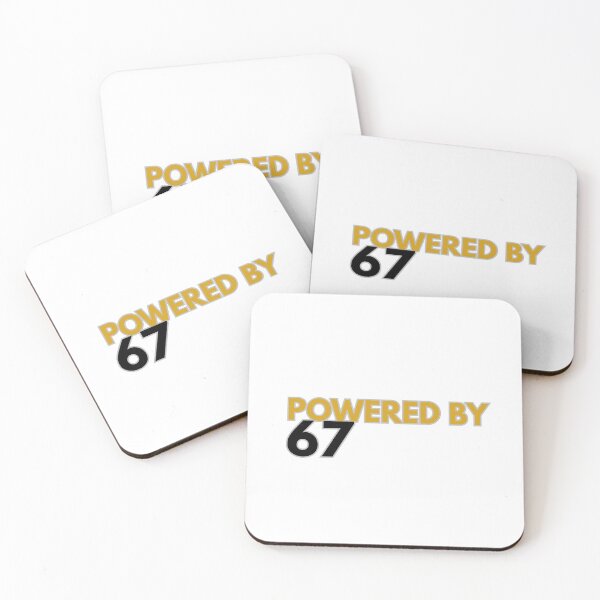 Item preview, Powered by 67 Funny Running Shirt — Gift for Runners and Fitness Fans designed and sold by PlayTrackCo.