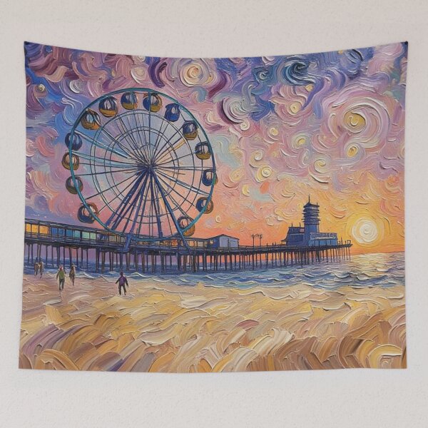 Item preview, The Ferris wheel on the pier in Scheveningen designed and sold by sid1802.