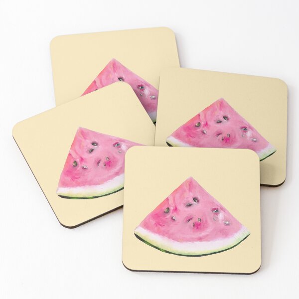 Item preview, GOLDEN WATERMELON MOOD | Summer Oil Painting | Beige Tropical Pop Art designed and sold by BlueberrySwan.
