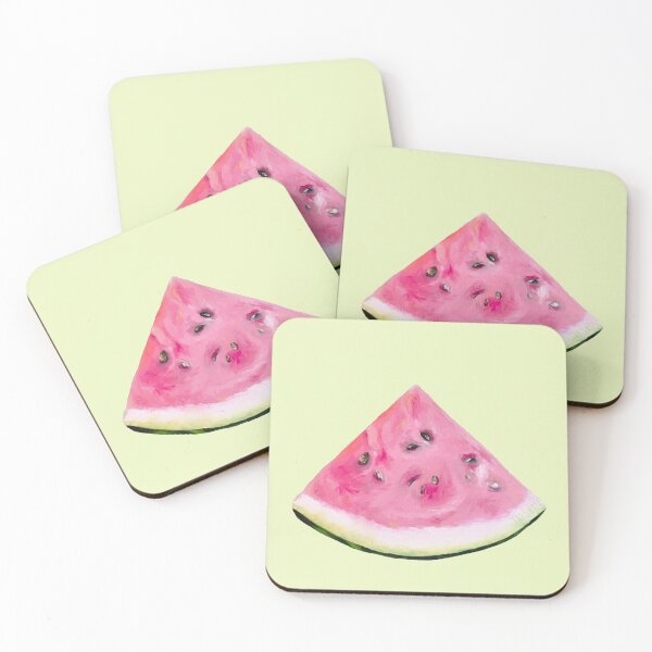 Item preview, LIME WATERMELON VIBES | Tropical Fruit Oil Painting | Fresh Summer Pop Art designed and sold by BlueberrySwan.