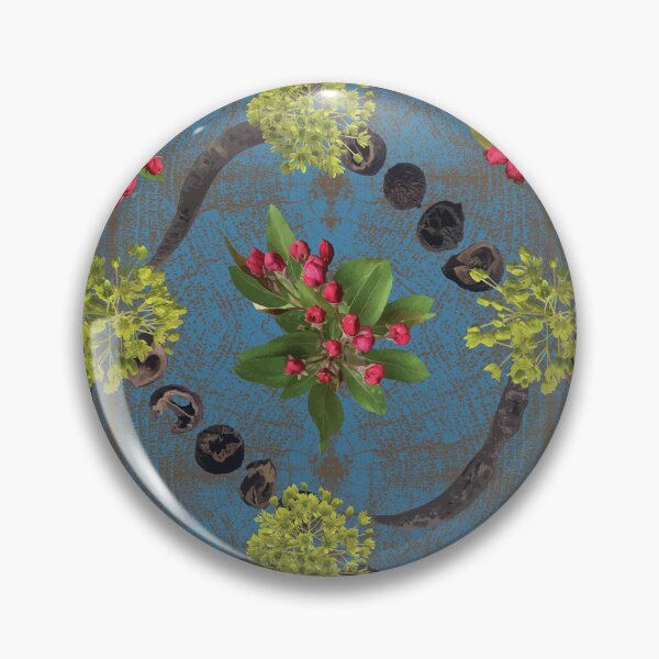Item preview, Spring Maple Crab Apple Walnut & Honey Locust on Blue & Brown designed and sold by Digitalmyth's Designs.