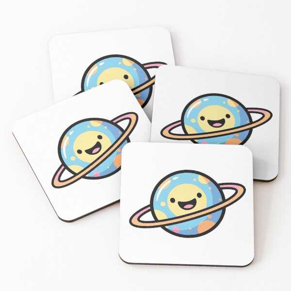Item preview, Smiling Planet – Friendly Space Sticker designed and sold by Osmose-Studio ⭐⭐⭐⭐⭐.