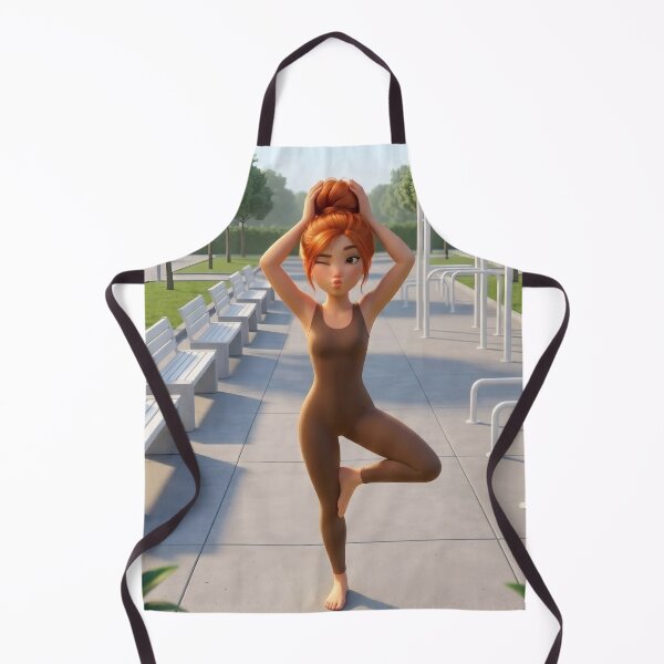 Item preview, Yoga Morning Bliss - Redhead Yogi in the Park designed and sold by Azurart2.