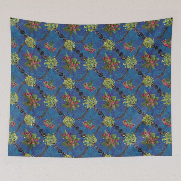 Item preview, Spring Maple Crab Apple Walnut & Honey Locust on Blues designed and sold by Digitalmyth's Designs.