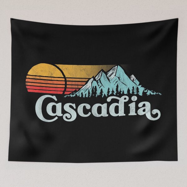 Item preview, Mountain Life Outdoor Junkie Tees Vintage Cascadia Retro Distressed Vibe Mountains designed and sold by MelanieIShelton.