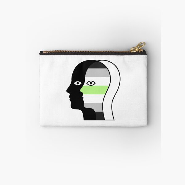 Item preview, Agender Pride Minimalist Two Faces - Silhouette LGBTQ Illustration designed and sold by Cannaxes Studio.