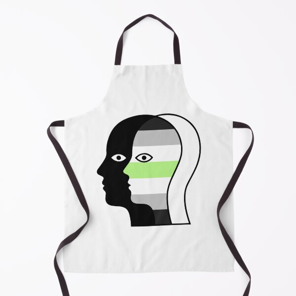 Item preview, Agender Pride Minimalist Two Faces - Silhouette LGBTQ Illustration designed and sold by Cannaxes Studio.