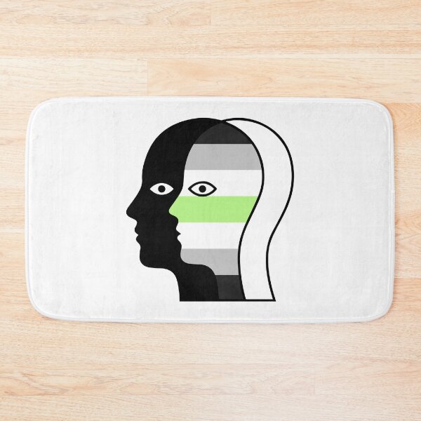 Item preview, Agender Pride Minimalist Two Faces - Silhouette LGBTQ Illustration designed and sold by Cannaxes Studio.