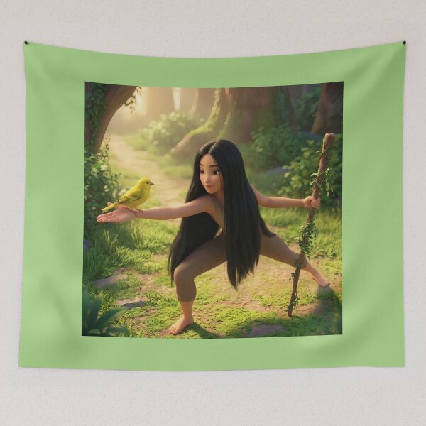Item preview, Forest Guardian - Nature Spirit and Yellow Bird designed and sold by Azurart2.