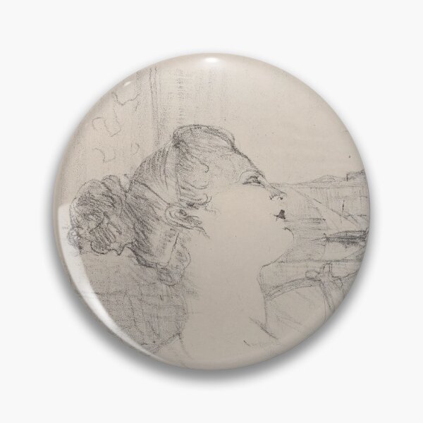 Item preview, Sybil Sanderson by Toulouse-Lautrec Vintage Classical Profile Sketch Art designed and sold by artofuniverse.