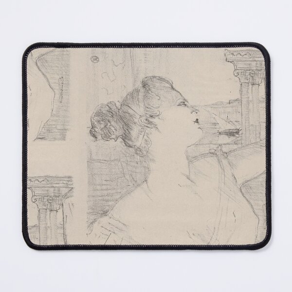 Item preview, Sybil Sanderson by Toulouse-Lautrec Vintage Classical Profile Sketch Art designed and sold by artofuniverse.