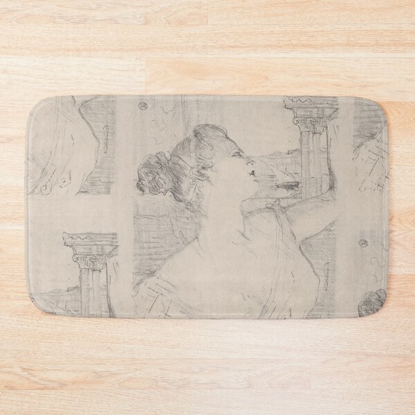 Item preview, Sybil Sanderson by Toulouse-Lautrec Vintage Classical Profile Sketch Art designed and sold by artofuniverse.