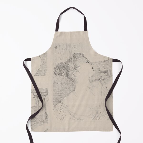 Item preview, Sybil Sanderson by Toulouse-Lautrec Vintage Classical Profile Sketch Art designed and sold by artofuniverse.