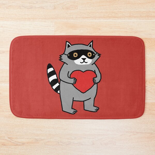 Item preview, Cute Raccoon Holding Red Heart designed and sold by ellenhenry.