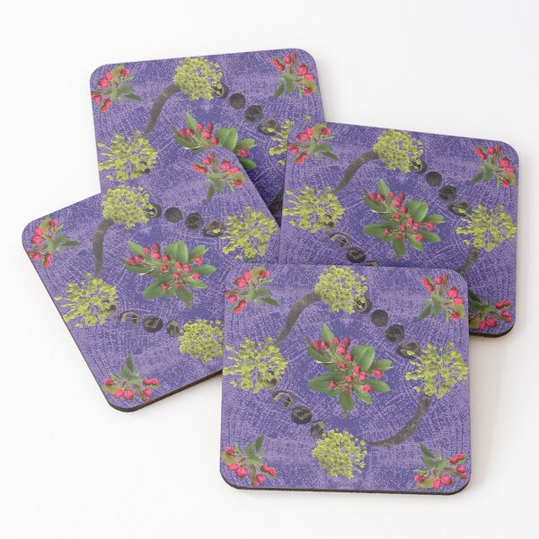 Item preview, Spring Maple Crab Apple Walnut & Honey Locust on Purples designed and sold by Digitalmyth's Designs.