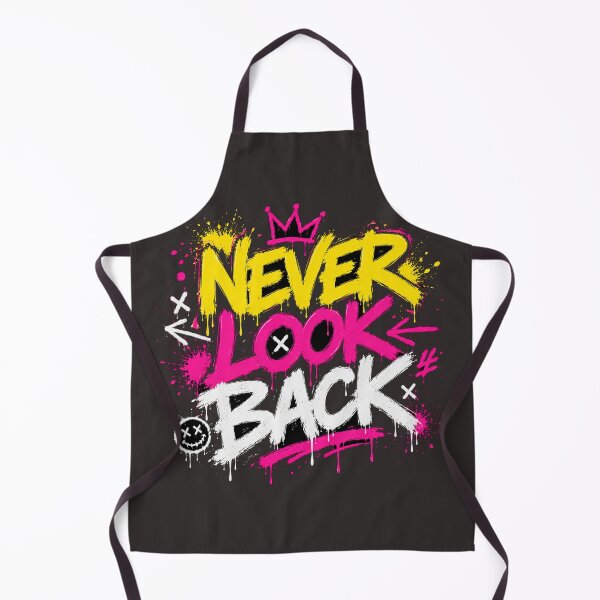 Item preview, NEVER LOOK BACK Graffiti Quote Tee | Neon Urban Fashion designed and sold by JustResultsCo.