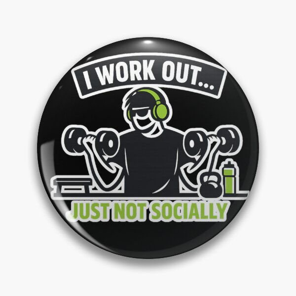 Item preview, Introvert Gym Humor I Work Out Just Not Socially Funny Fitness Design designed and sold by Ladys-Gents.