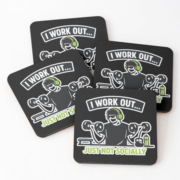 Item preview, Introvert Gym Humor I Work Out Just Not Socially Funny Fitness Design designed and sold by Ladys-Gents.