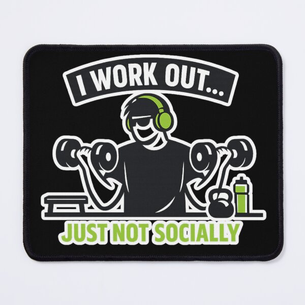 Item preview, Introvert Gym Humor I Work Out Just Not Socially Funny Fitness Design designed and sold by Ladys-Gents.