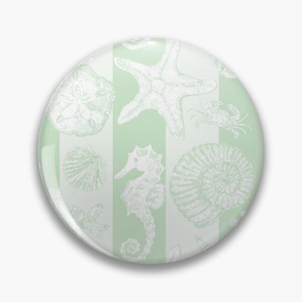 Item preview, Vintage White Washed Sea Life in Mint Green  designed and sold by PD-Coastal.