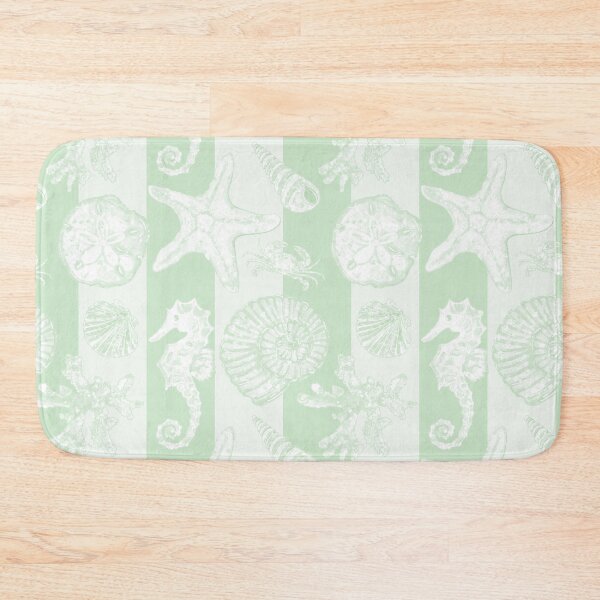 Item preview, Vintage White Washed Sea Life in Mint Green  designed and sold by PD-Coastal.