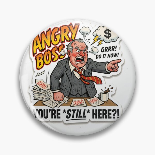 Item preview, Angry Boss Comic Sticker designed and sold by Alta-store.