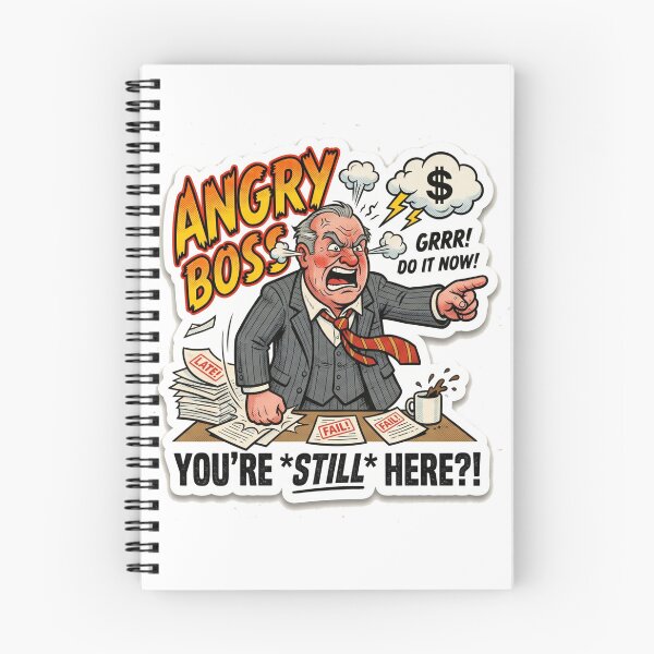 Item preview, Angry Boss Comic Sticker designed and sold by Alta-store.