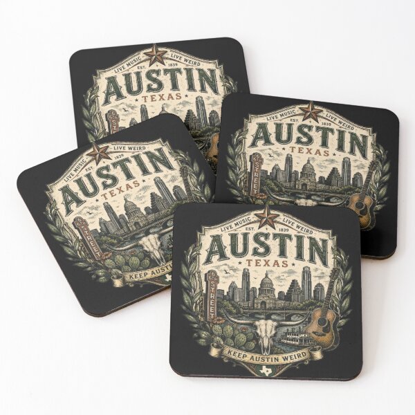 Item preview, Austin Texas Vintage Crest T-Shirt designed and sold by Wandering Threads.