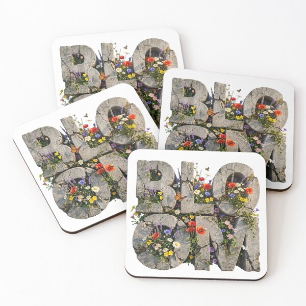 Item preview, Bloom Concrete Wildflower Typography Mental Health Recovery Spring Gift designed and sold by afarkar.
