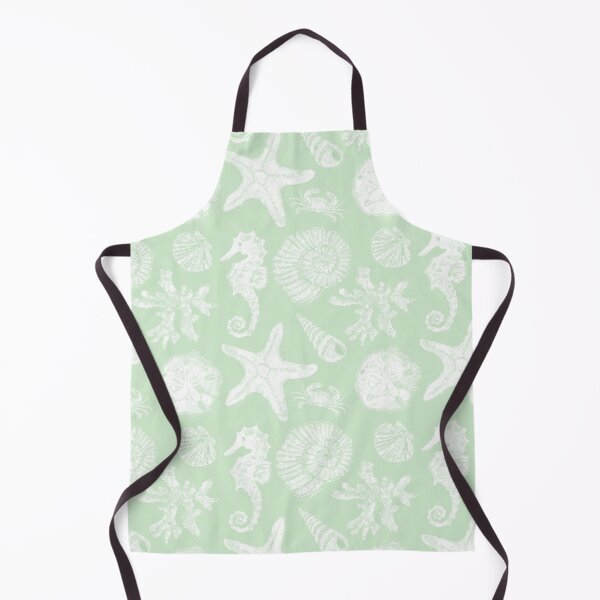 Item preview, Vintage White Washed Sea Life in Mint Green designed and sold by PD-Coastal.