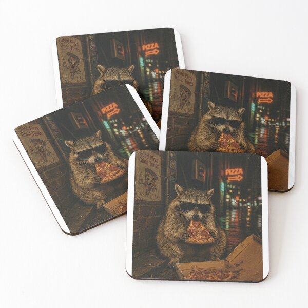 Item preview, Raccoon And Pizza Meme, Raccoon Lover designed and sold by vintagearttee.
