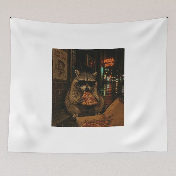Item preview, Raccoon And Pizza Meme, Raccoon Lover designed and sold by vintagearttee.