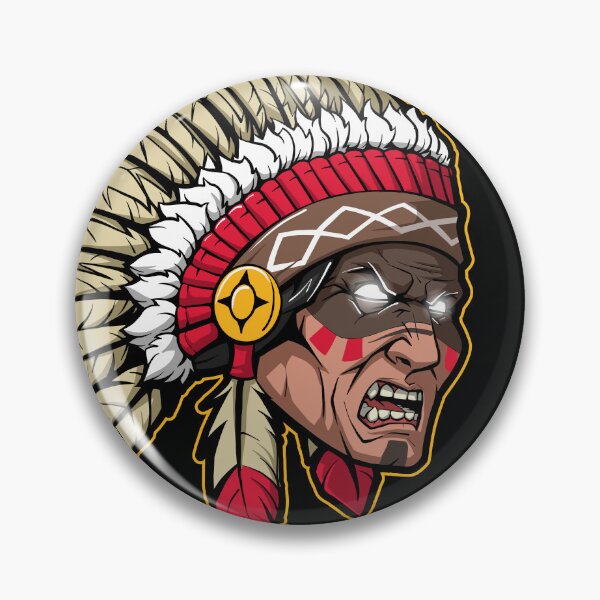 Item preview, Grand Chief Warrior - Fierce Red and Gold Mascot Illustration designed and sold by Canache.
