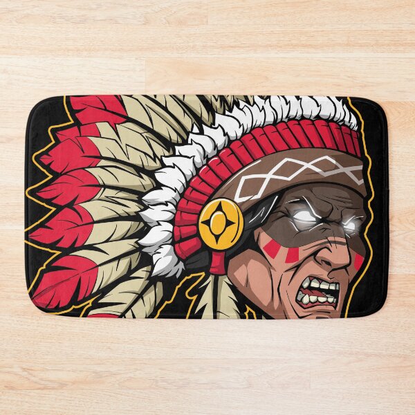 Item preview, Grand Chief Warrior - Fierce Red and Gold Mascot Illustration designed and sold by Canache.
