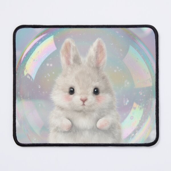 Item preview, Adorable Fluffy Bunny in Iridescent Soap Bubble - Dreamy Rainbow Art designed and sold by lovelistivkaa.
