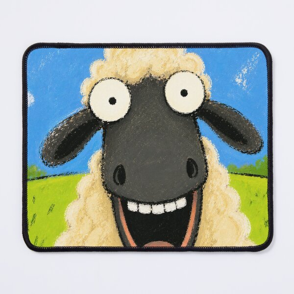 Item preview, Cute Funny Sheep Gift – Whimsical Cartoon Farm Animal Art designed and sold by 516 Studio.