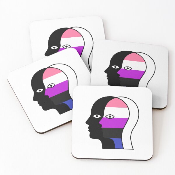 Item preview, Genderfluid Pride Flag Abstract Portrait - LGBTQ Minimalist Line Art designed and sold by Cannaxes Studio.