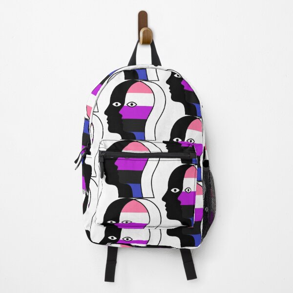 Item preview, Genderfluid Pride Flag Abstract Portrait - LGBTQ Minimalist Line Art designed and sold by Cannaxes Studio.