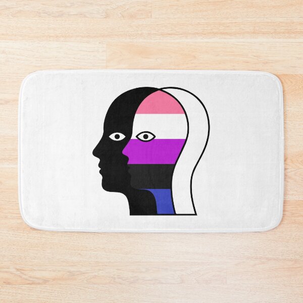 Item preview, Genderfluid Pride Flag Abstract Portrait - LGBTQ Minimalist Line Art designed and sold by Cannaxes Studio.