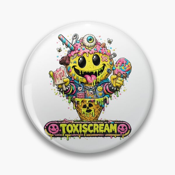 Item preview, Toxiscream – Creepy Cute Toxic Smiley Street Art Character designed and sold by PLUSHIWORLDtm.