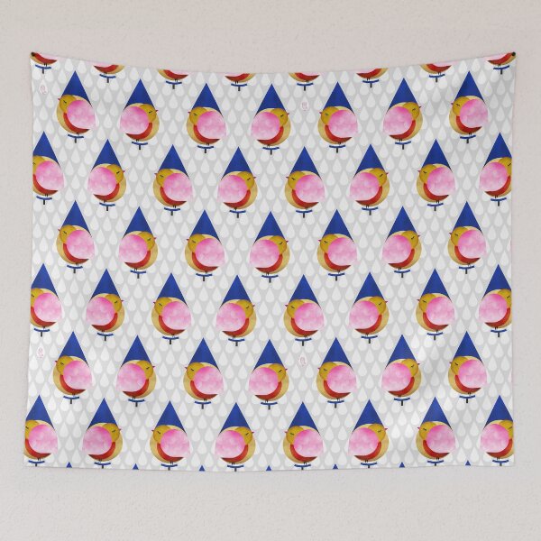 Item preview, birdie kisses the sweet morning raindrop pattern designed and sold by OwlyChic.