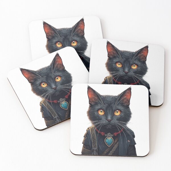 Item preview, Mystic Black Cat Guardian – Fantasy Cat Art designed and sold by start-tool.